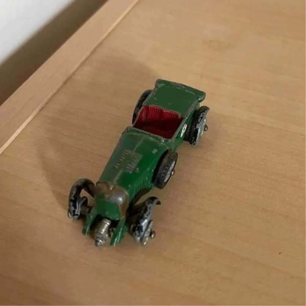 Vintage Lesney Matchbox 1929 Bentley No. 5 Diecast Model Car Green 60s Junkyard